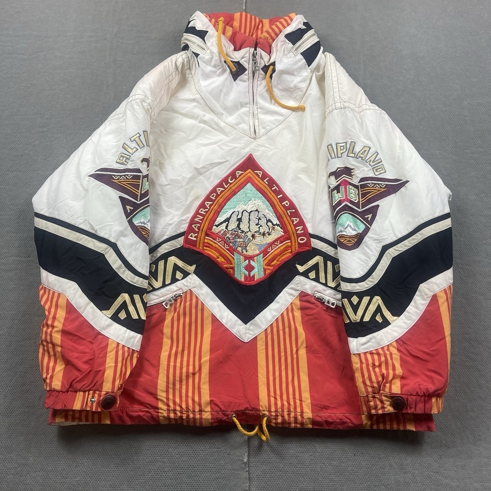 Vintage Bogner Jacket Mens Medium Peruvian Altiplano Tech Aztec Ski Puffer Coat